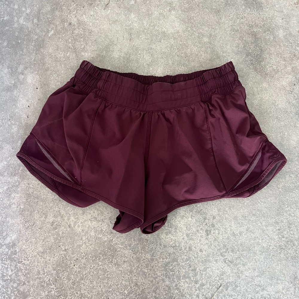 Lululemon Athletica Deep Red Athletic Shorts